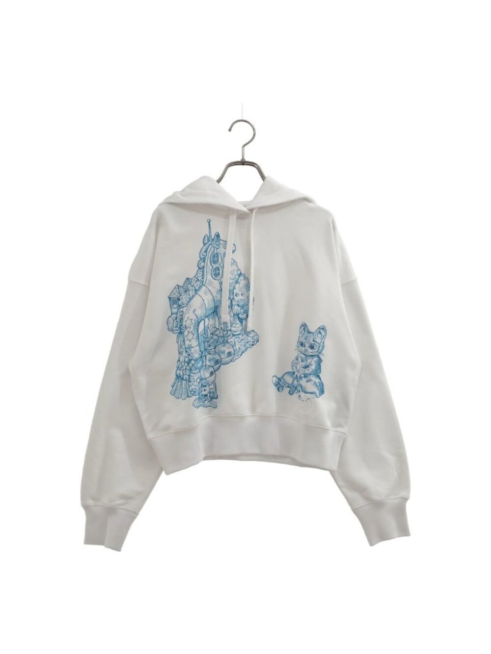 Gucci Higuchi Yuko Cat Interlocking G Hoodie Sweatshirt White XS